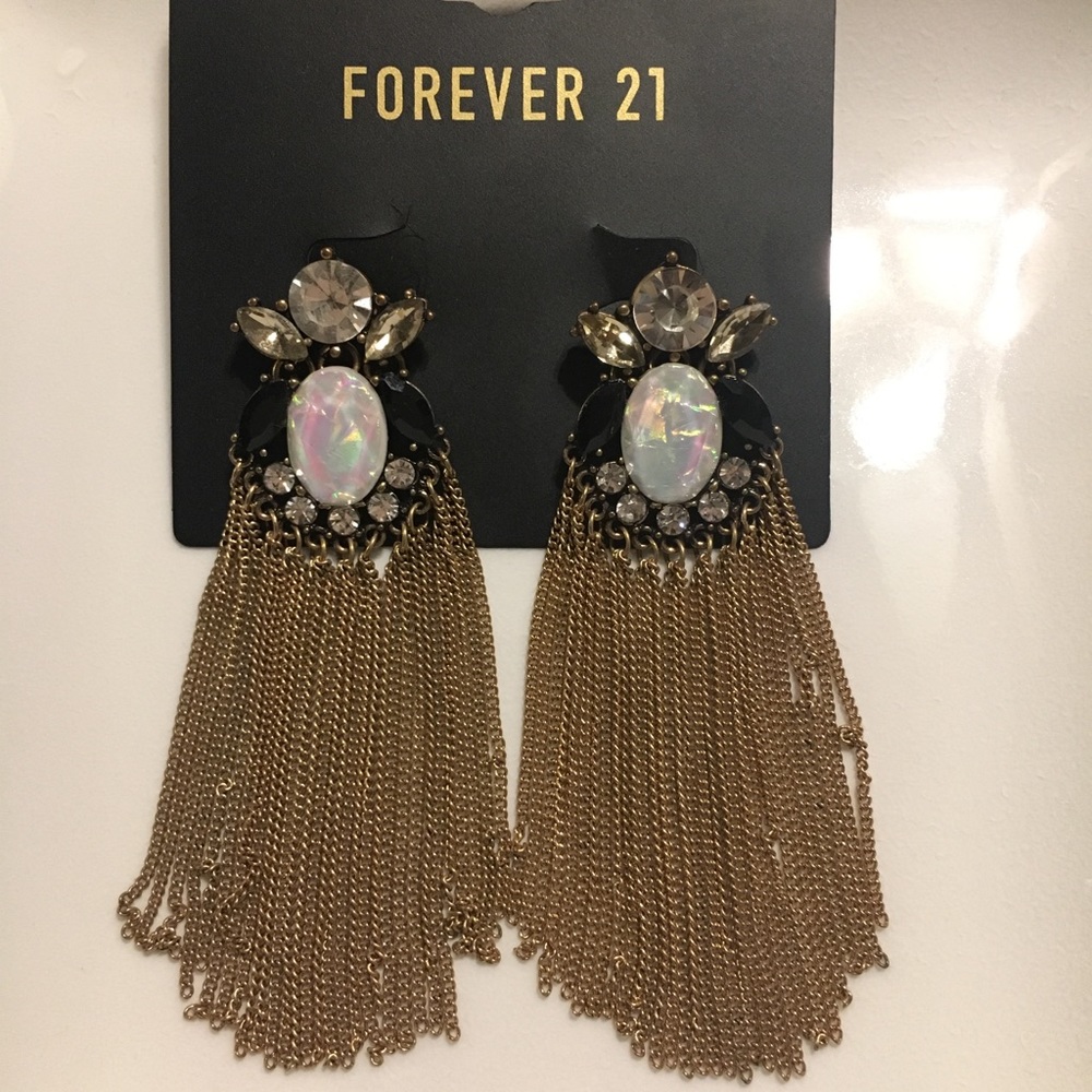 Forever 21 Gold Statement Earrings